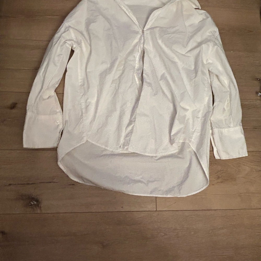 Zara Women’s Casual White Button Down Shirt
